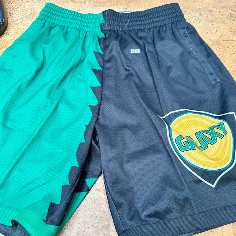Mitchell & Ness MLS Since 96 2.0 Sublimated Mesh Shorts LA Galaxy Green Black M