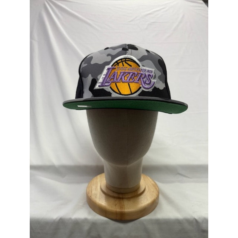 Mitchell & Ness Los Angeles Lakers Snapback Camo Black Gray Unisex OSFM