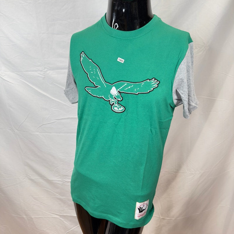 Mitchell & Ness NFL Color Blocked S/S Tee Philadelphia Eagles Green Gray Size S