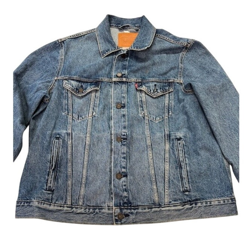 Levi's Skyline Denim Trucker Jacket Button-Up Vintage Fit Blue Womens Size XL