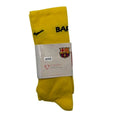 Nike F.C. Barcelona Football Socks Knee-High Yellow/Black Adult Sz 8.5-12.5