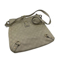 Gucci GG Monogram Canvas Guccissima Shoulder Bag Crossbody Leather Trim Beige