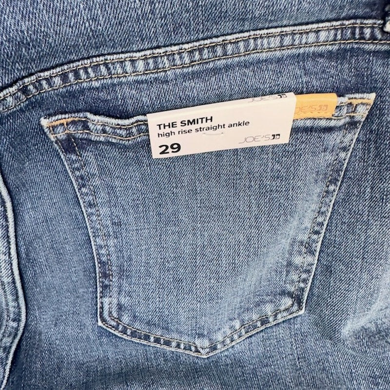 Joe's Jeans The Smith High Rise Straight Ankle Medium Wash Blue Womens 29