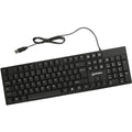 Manhattan Wired Computer Keyboard Full-Sized Basic Keyboard 104 Keys Black