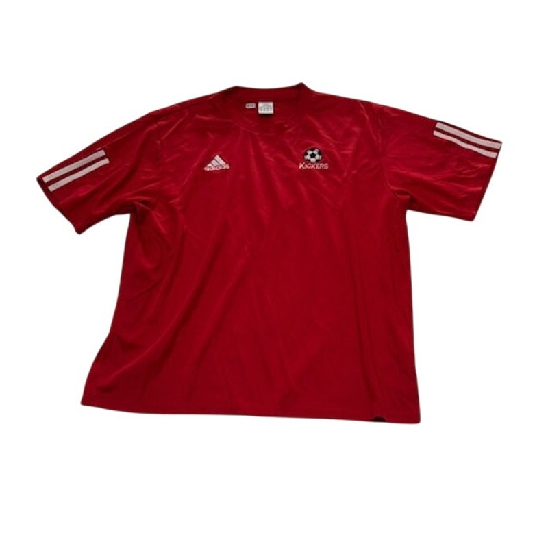 Adidas Kicker #15 Training Soccer Jersey Shirt Short Sleeve Red/White Mens Sz XL