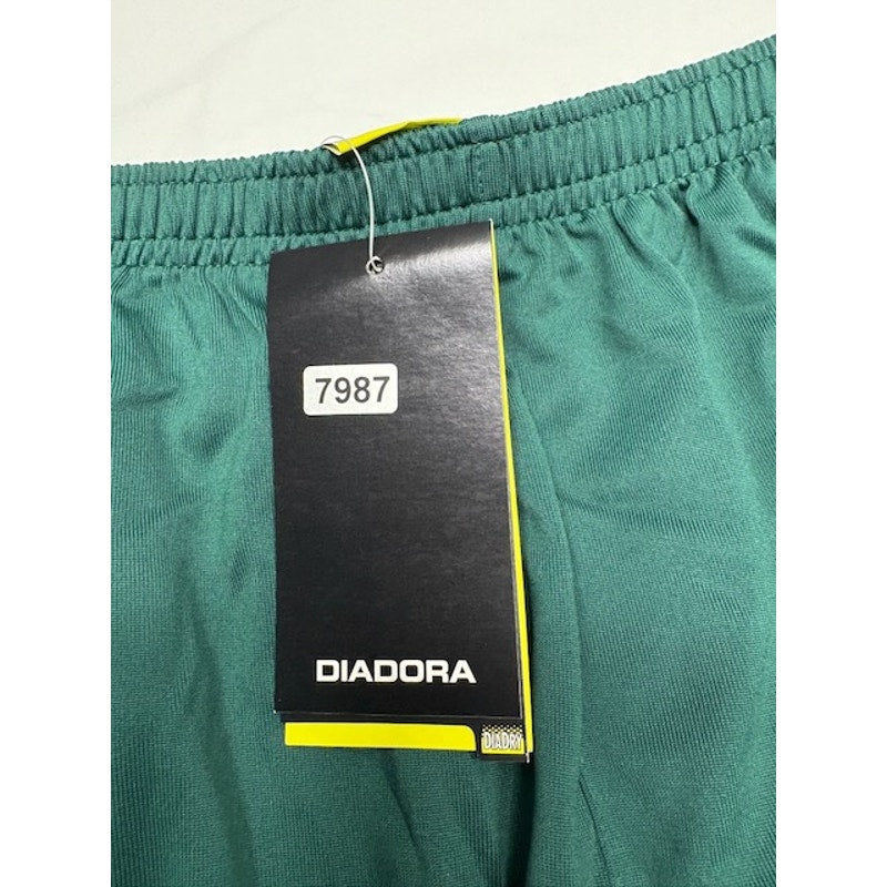 Diadora Diadry Brasil Shorts Elastic Waist Pull-On Green/White Womens Size L