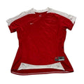 Nike Soccer Jersey Shirt Short Sleeve V-Neck Pullover Red/White Womens Sz XL