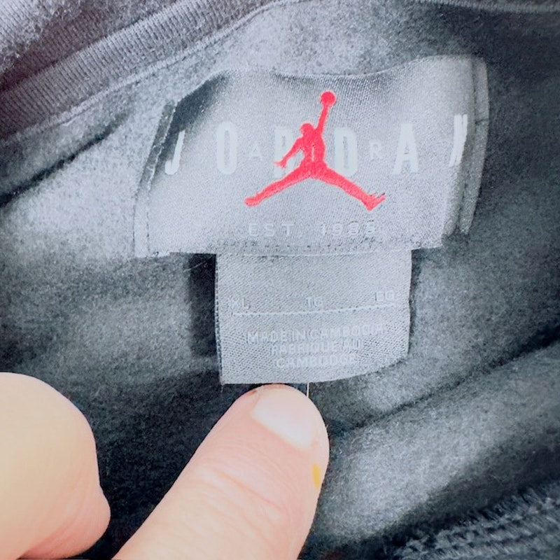 Nike Flight MVP Jumpman Fleece Pullover Hoodie Sweatshirt Black Mens Size XL