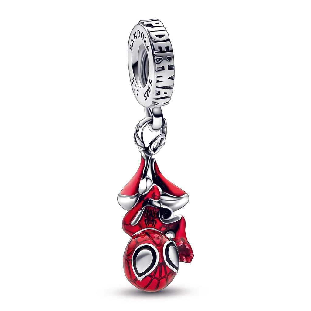 Marvel Hanging Spider-Man Dangle Charm 925 Sterling Silver