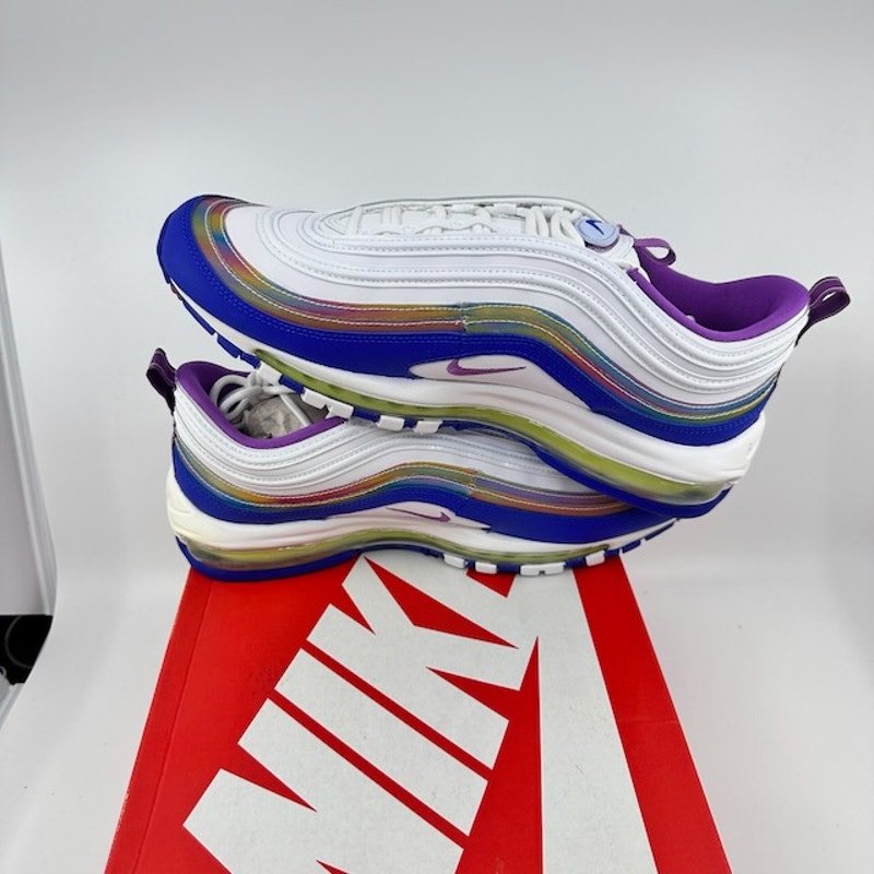 Nike Air Max 97 QS 2020 Easter Shoes CJ0591-100 White Purple Nebula Mens 8.5