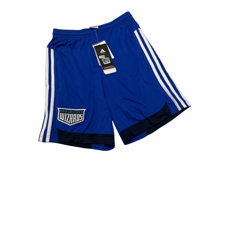 Adidas Major League Soccer Shorts Kansas City Wizards Blue/White Mens Size L