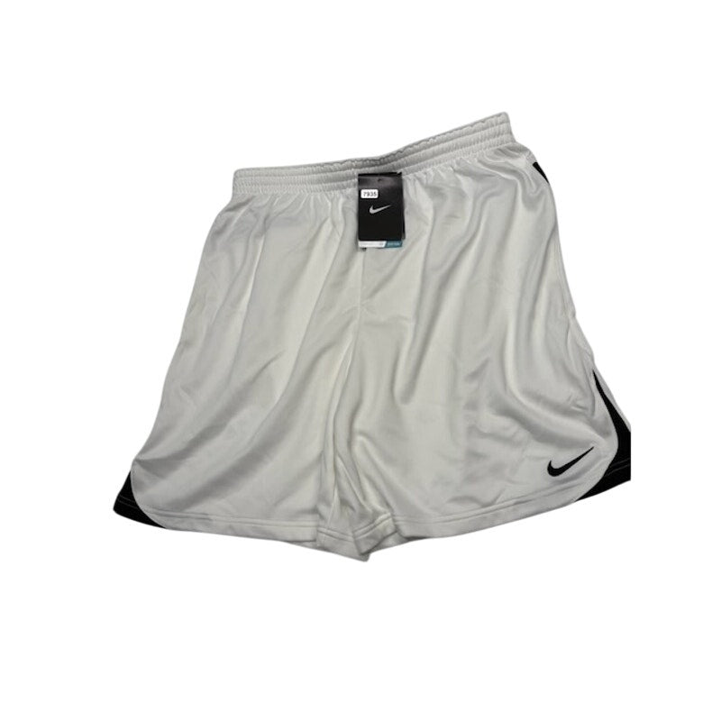 Nike Dri-Fit Football Soccer Shorts Elastic Waist Pull-On White Mens Size M