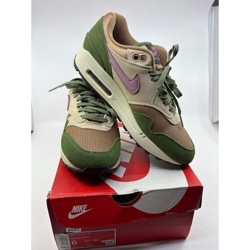 Nike Air Max 1 NH Treeline Shoes DR9773-300 Green Tan Purple Womens Size 6
