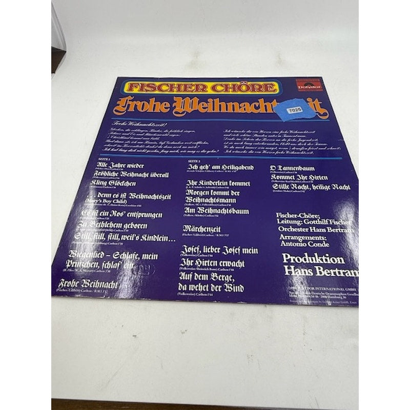 Fischer Chöre – Frohe Weihnachtszeit Vinyl Album Record