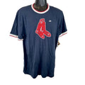 New Era MLB Boston Red Sox Cooperstown Official Logo Tee Navy Blue Mens Size XL