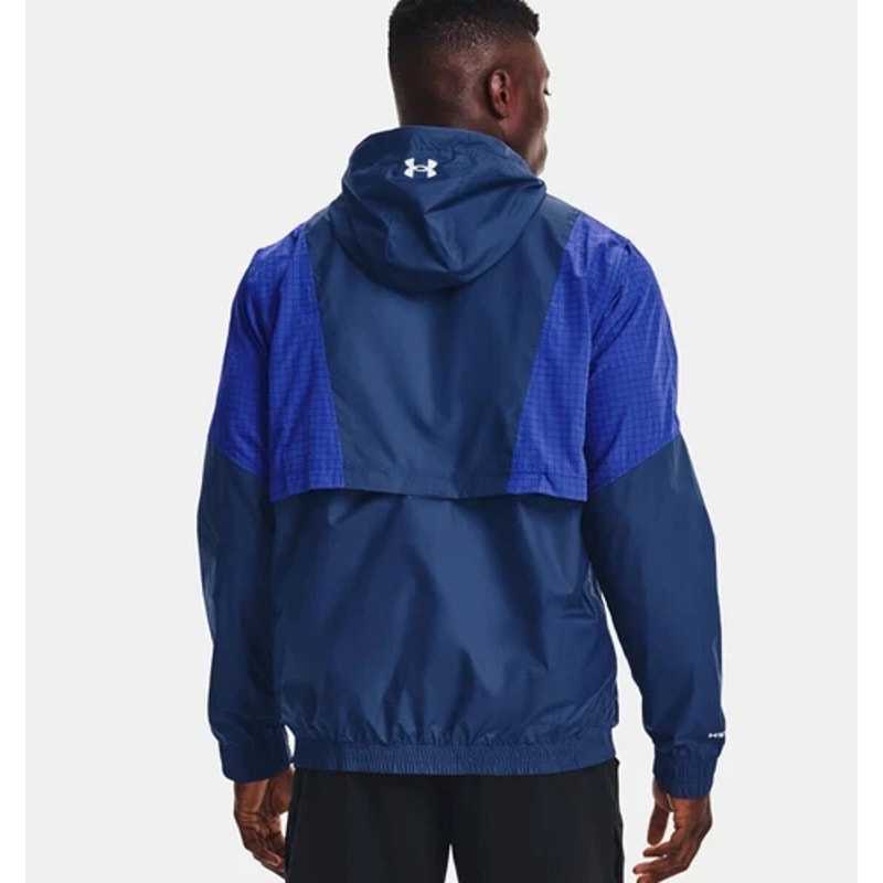 Under Armour Project Rock Storm Windbreaker 1367075-404 Blue Mens Size XL