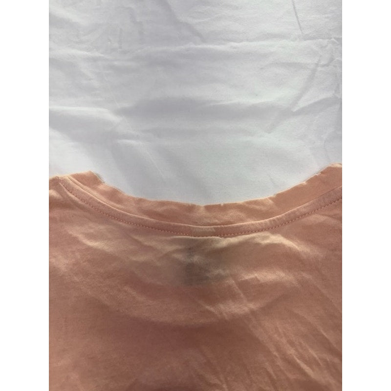 American Rag Cie Babydoll Top Short Sleeve Cotton Peach Womens Size Medium