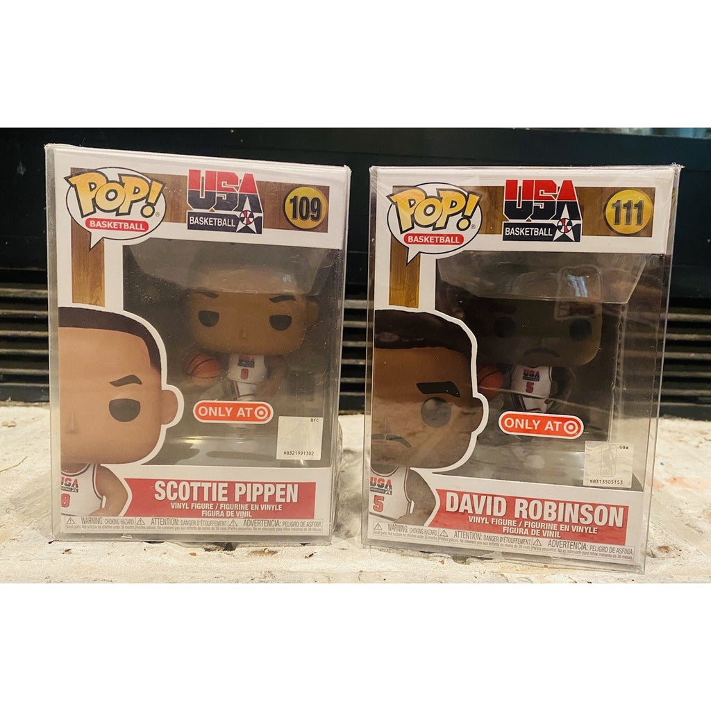 Funko Pop David Robinson 111 & Scottie Pippen 109 USA Basketball