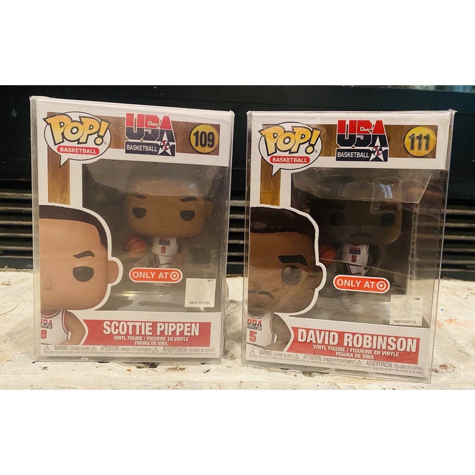 Funko Pop David Robinson 111 & Scottie Pippen 109 USA Basketball
