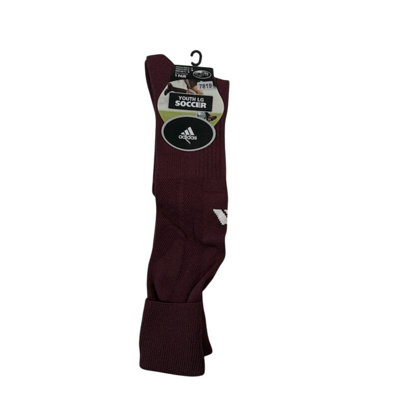 Adidas Copa Zone Cushion OTC Soccer Socks Maroon/White Youth LG Size 3-9