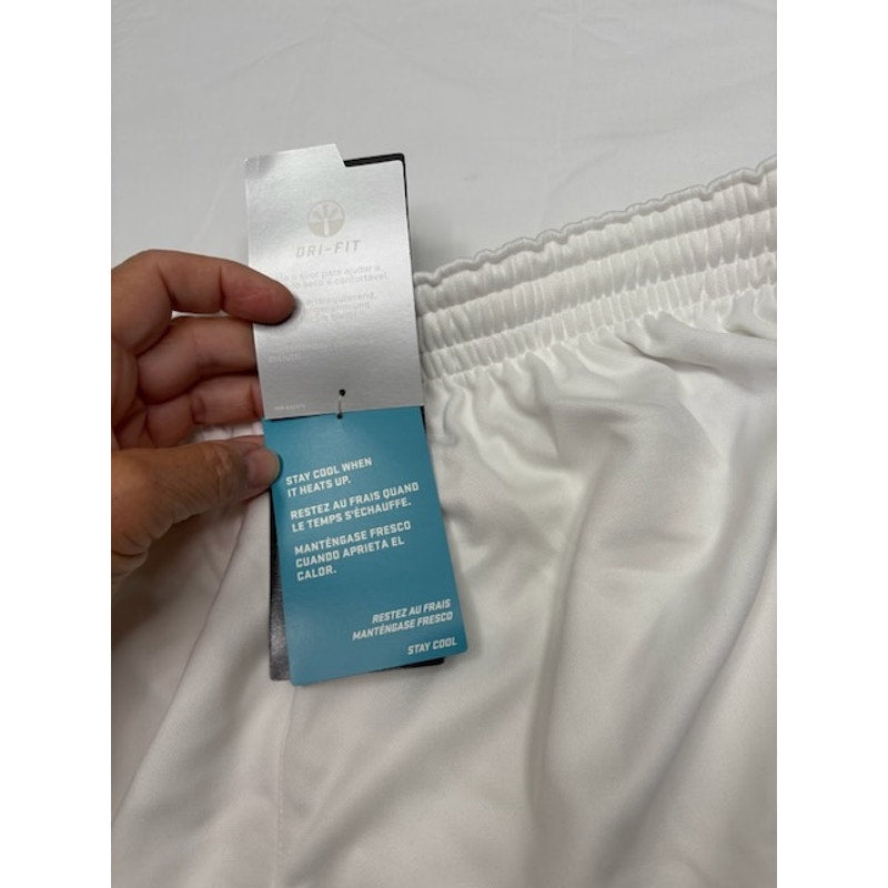 Nike Dri-Fit Football Soccer Shorts Elastic Waist Pull-On White Mens Size M