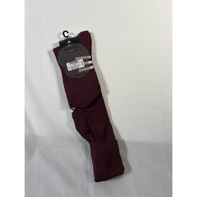 Adidas Copa Zone Cushion OTC Soccer Socks Maroon/White Youth LG Size 3-9