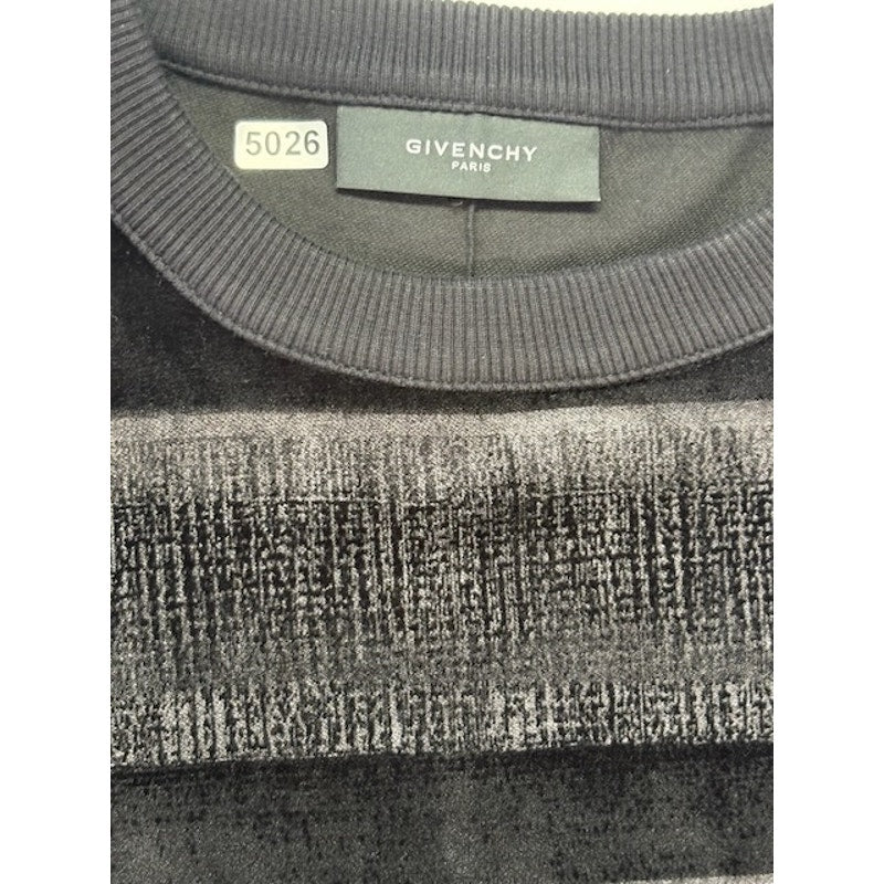 Givenchy Flag-Print Fleece-Back Jersey Sweatshirt Gray/Black Mens Size XL