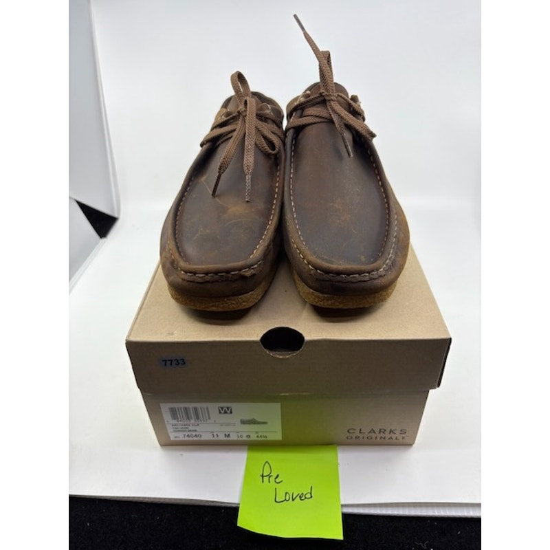 Clarks Shacre II Run Moc Slip-On Beeswax Leather Shoes Brown Mens Size 11 M