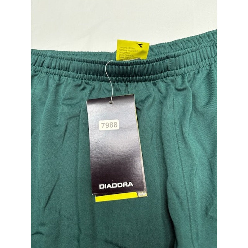 Diadora Diadry Brasil Shorts Elastic Waist Pull-On Green/White Womens Sz XL