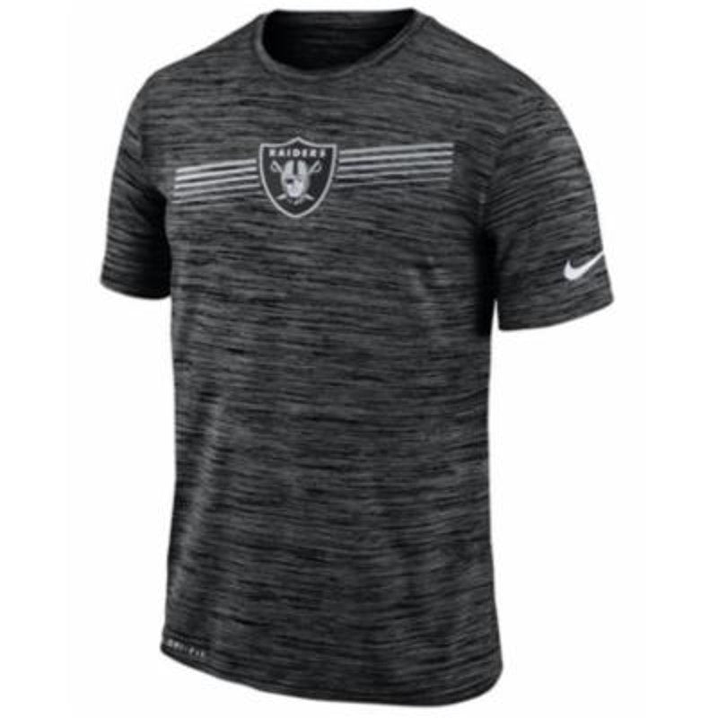 Nike Oakland Raiders Legend Velocity T-Shirt Short Sleeve Gray Mens Medium