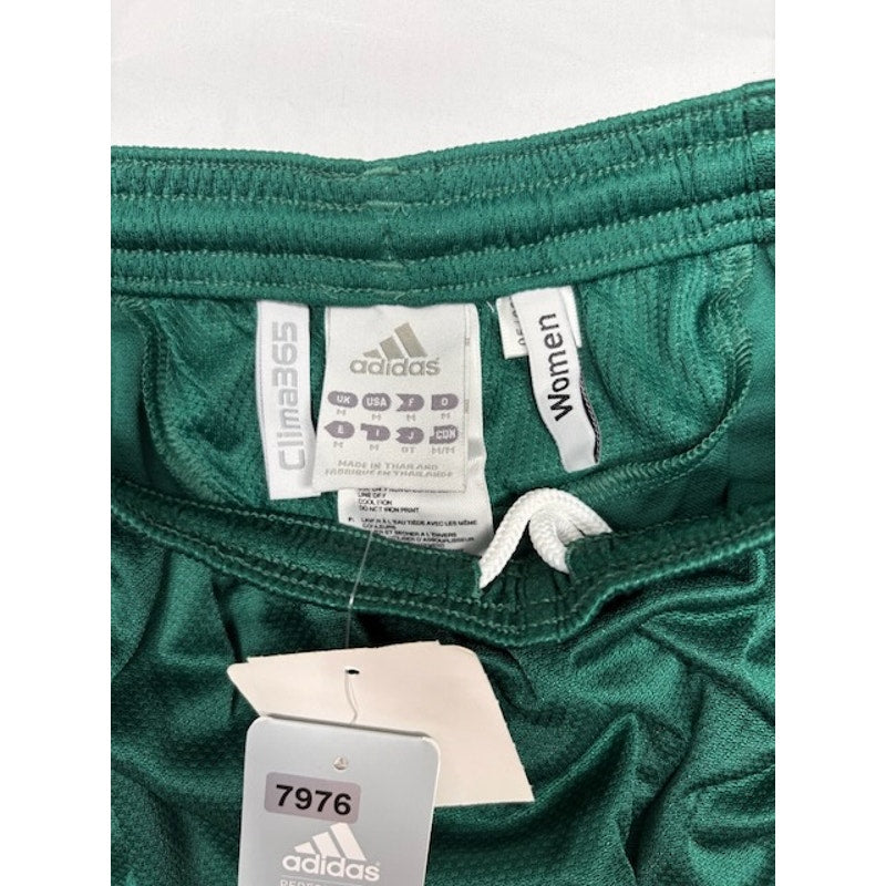 Adidas Football Shorts Clima365 Elastic Waist Forest/White Womens Size M