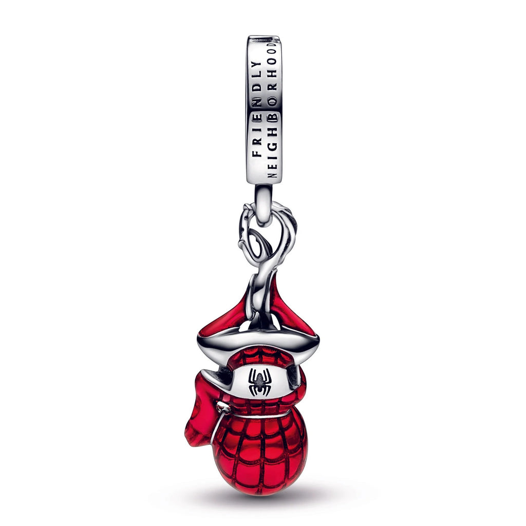 Marvel Hanging Spider-Man Dangle Charm 925 Sterling Silver