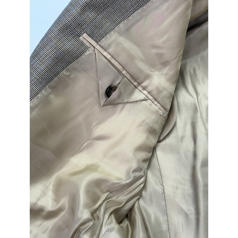 Ralph by Ralph Lauren Blazer Houndstooth Two Button Tan/Blue Mens Size 42L