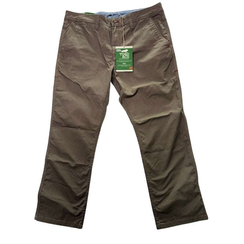 Toad & Co Mission Ridge Pants Mid Rise Regular Fit Dark Chino Mens Sz 38x30