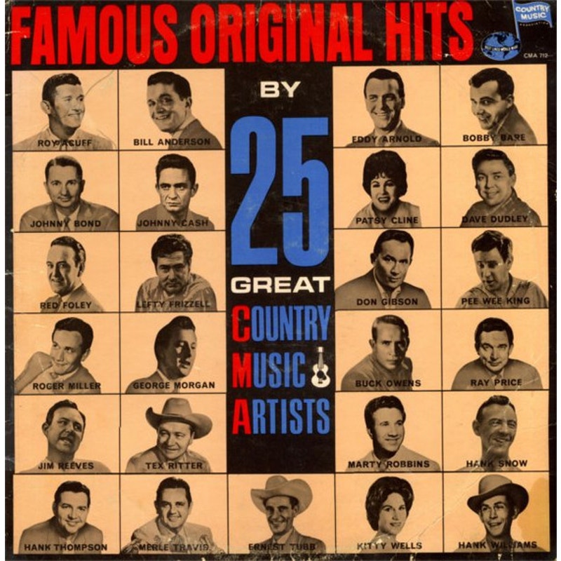 Various – Famous Original Hits By 25 Great Country Music Artists Vinyl Record