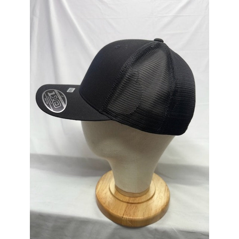 Port Authority Baseball Cap Flexfit 110 Mesh Snapback Hat Black Unisex OSFA