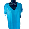 Nike Legend V-NECK 2.0 T-Shirt Short Sleeves Dri Fit Omega Blue Womens XL