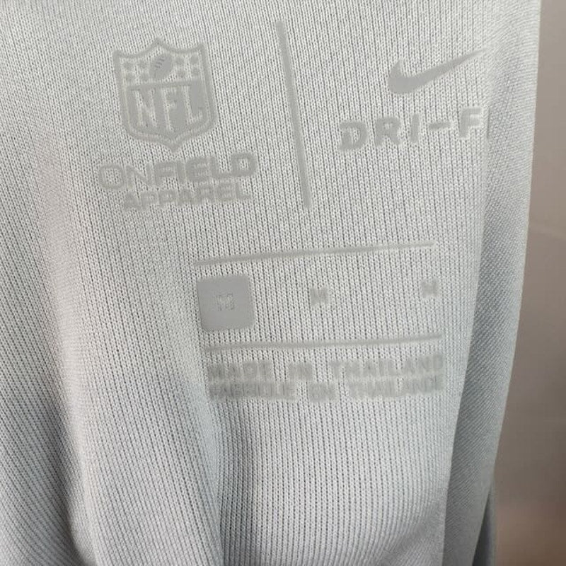 Nike Dri-Fit NFL On-Field Las Vegas Raiders T-Shirt UPF 40+ White Mens Size M
