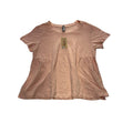 American Rag Cie Babydoll Top Short Sleeve Cotton Peach Womens Size Medium