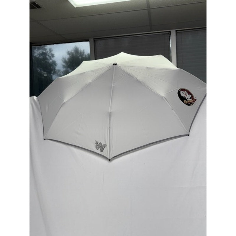 WeatherMan Florida State Seminoles Compact Umbrella NCAA Windproof White