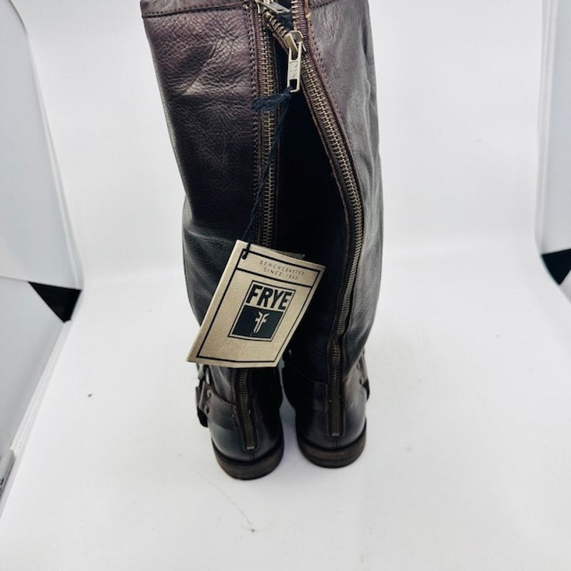 Frye Phillip Harness Riding Dress Boots 76850 Leather Brown Womens Sz 6.5B