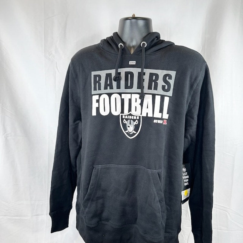 ‘47 Brand Las Vegas Raiders Headline Pullover Hoodie Pocket NFL Black Mens M