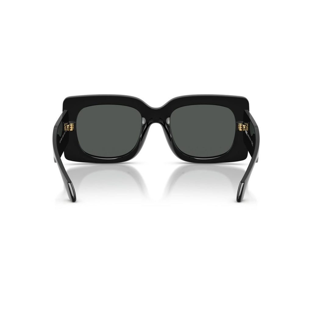 Versace Sunglasses Square Frame Gold Logo Designer Luxury Black Womens OS