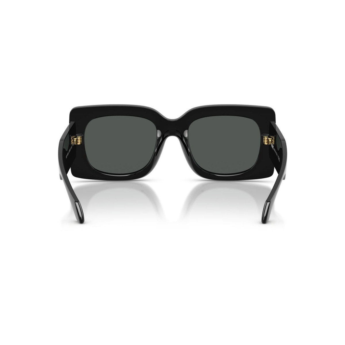 Versace Sunglasses Square Frame Gold Logo Designer Luxury Black Womens OS