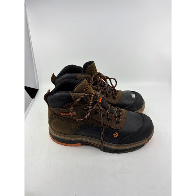 Wolverine Overpass 6" CarbonMax Waterproof Work Boot Black Brown Mens Size 9.5