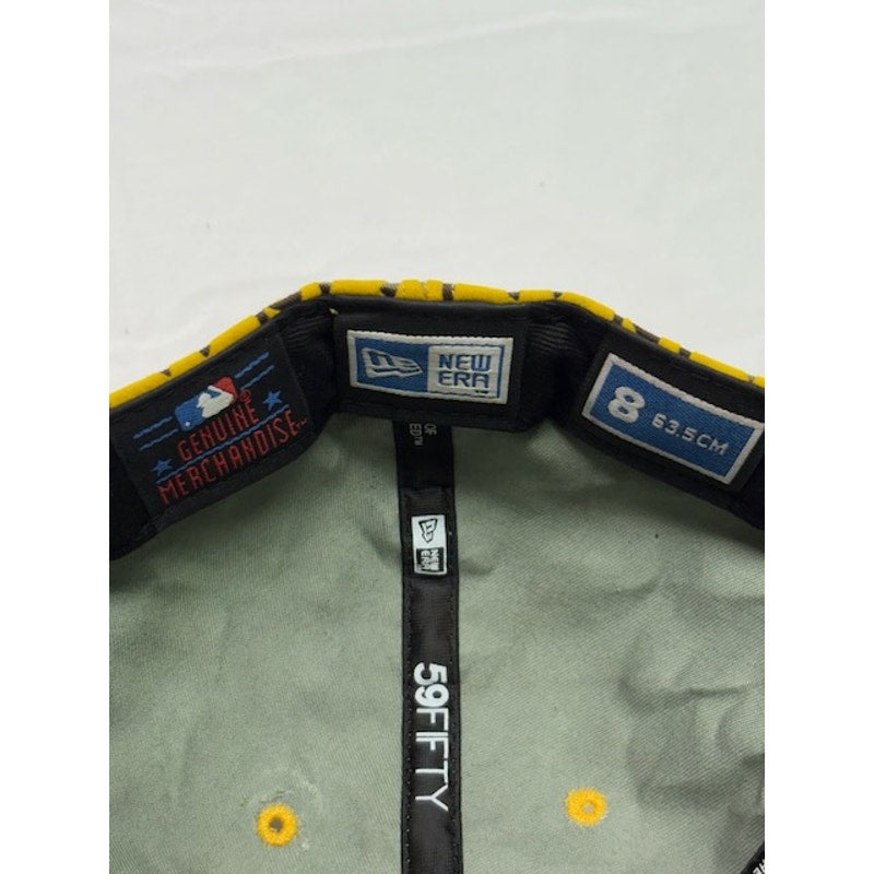 New Era 59FIFTY Fitted New York Yankees Monogram Print Yellow Unisex Size 8