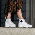 Palladium Pallabase Twill Ankle Boots 96907-116-M Star White Womens Size 10