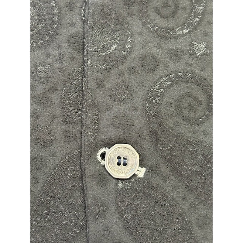 Bogosse Tibo Blazer Two Button Paisley Dragon Print Viscose Gray Mens Size 44