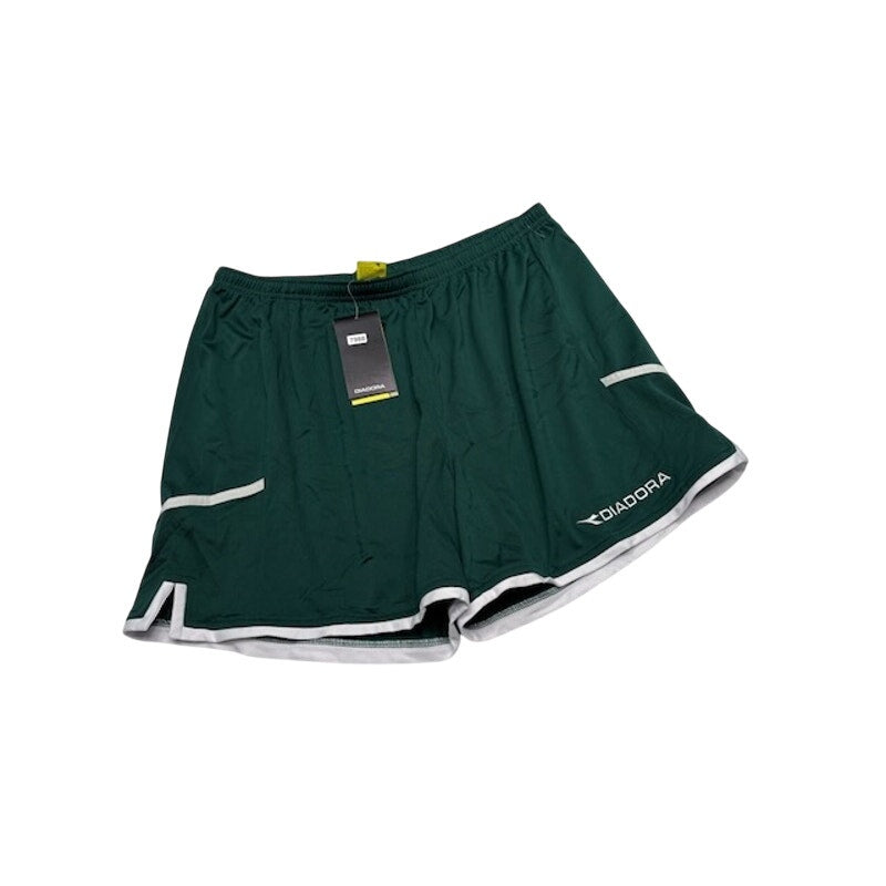 Diadora Diadry Brasil Shorts Elastic Waist Pull-On Green/White Womens Sz XL
