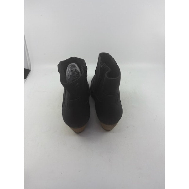 DV by Dolce Vita Pueblo Ankle Boot Almond Toe Side Zip Black Womens Size 9